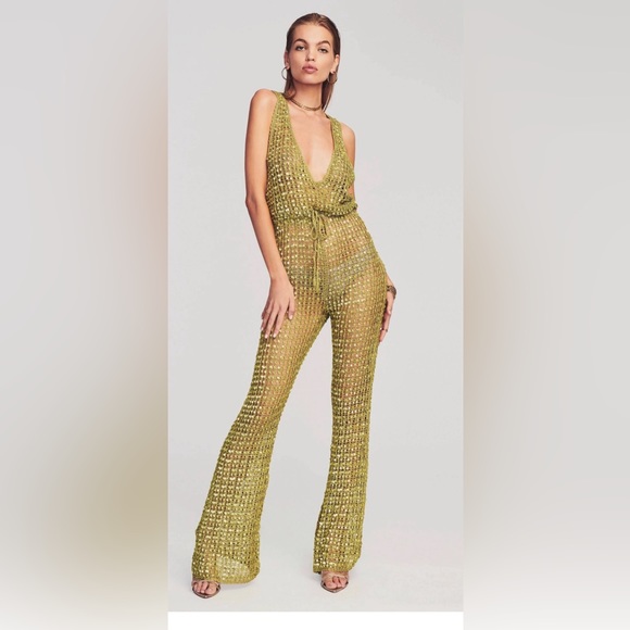 retrofete Nirvana Jumpsuit in Pistachio - Picture 1 of 15